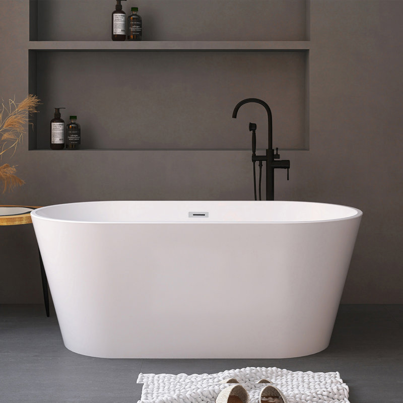 59In Acrylic Bathtub Shaping Your Ideal Bathing Space, Gloss White