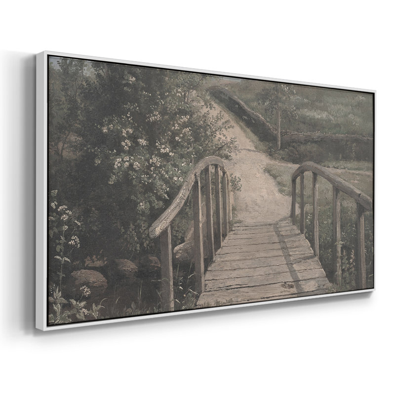 Série paysage-DLxxvi- Toile tendue avec châssis tendue, prête à être accrochée, H 25 po x l 49 po, Blanc