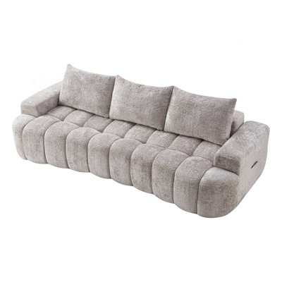 100”Cloud Sofa Couch, Modern Deep Seat Boucle Sofa, Oversized Upholstered 4-Seater Comfy Couch Loveseat for Living Room, Bedroom, Office, Apartment (1 Piece)