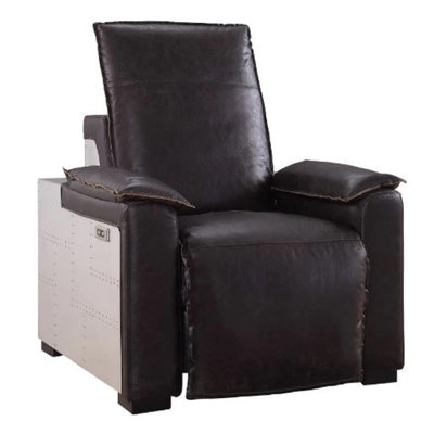 Fauteuil inclinable électrique standard en cuir véritable de 37,4 po Mclaurin