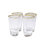 Hammered High Ball Glass-Clear w/Gold Rim