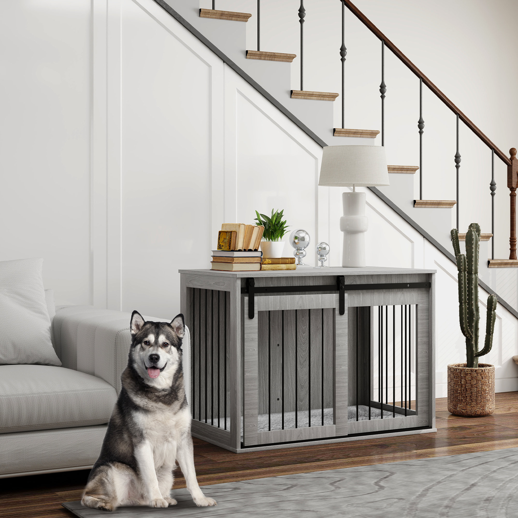Image showcasing PawHut Pet Crate with 1 Door | Wayfair.co.uk
