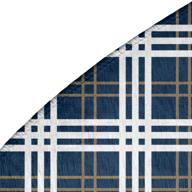 Plaid Indoor Rug, Round 5'