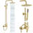 Outdoor Shower System with 8'' Rain Shower Head and Handheld Spray, SUS304 Stainless Steel Wall Mounted Dual Function Shower Fixture-129452157