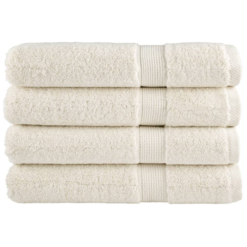 Aremy 100% Cotton Hand Towel, Cream White, 200cm L x 100cm W
