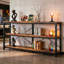 Console, étagère de rangement à 3 niveaux, canapé
