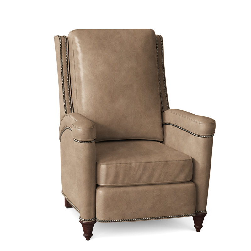 Mayes Recliner, Anilina Hunter Genuine Leather, Mahogany, Gunmetal