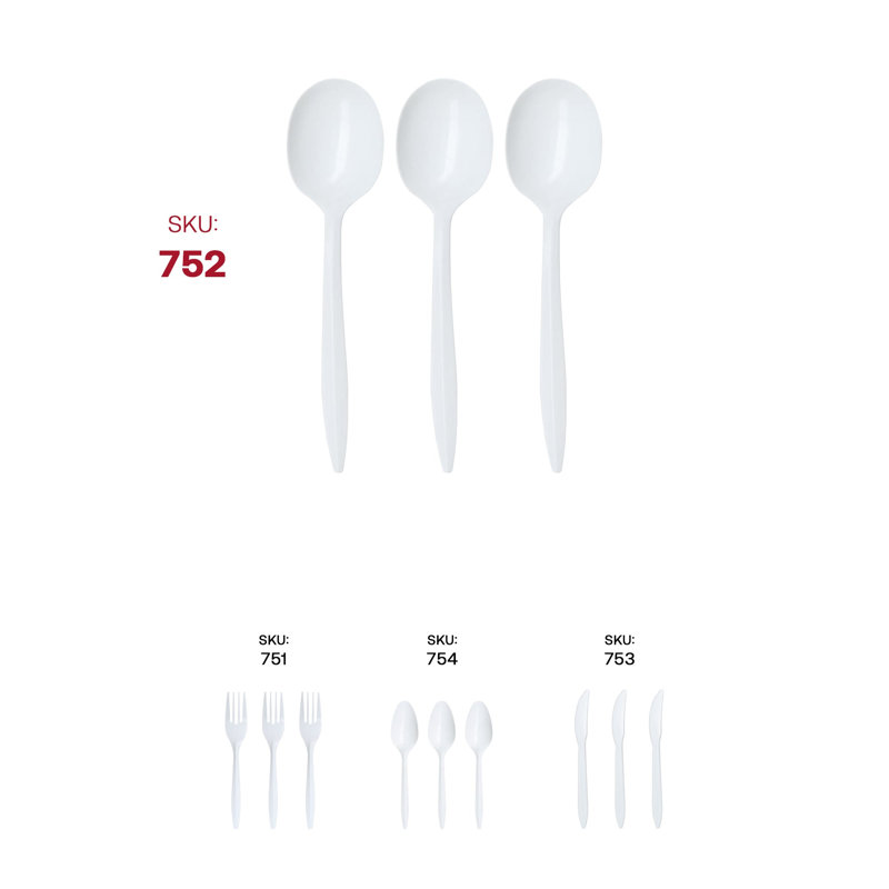Medium Weight Disposable Plastic Spoons - 4000 Spoons