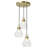 3 - Light Cluster Bell Gold Dining Room Pendant