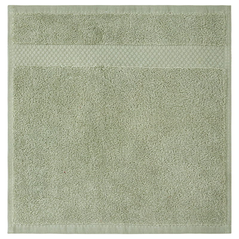 Ensemble de débarbouillettes 100% coton Splash zéro, débarbouillettes et débarbouillettes en coton doux absorbant 550 g / m² pour salle de bain, spa et usage quotidien, certifié OEKO-TEX, paquet de 20, sauge foncé