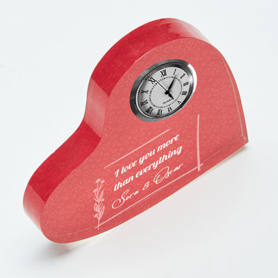 Mechanical Tabletop Clock in Pink