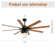 Ceiling Fan With 6 Speed Wind 8 Dual Colours Blades Remote Control Reversible DC Motor With Light