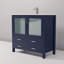 Ensemble de meuble-lavabo avec comptoir en céramique blanche et robinet-734889795