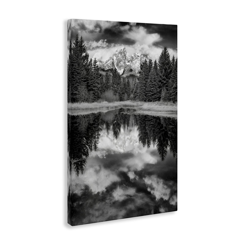 «Black & White Forest Reflection» par Rick Berk, H 24 po x l 16 po