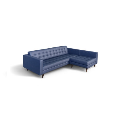 Burciaga Leather L-Shaped Sectional Reversible