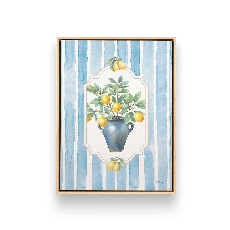 «Le Citron II» par Leslie Trimbach, reproduction d'art, 12 W x 16 H, Tan, Framed Canvas