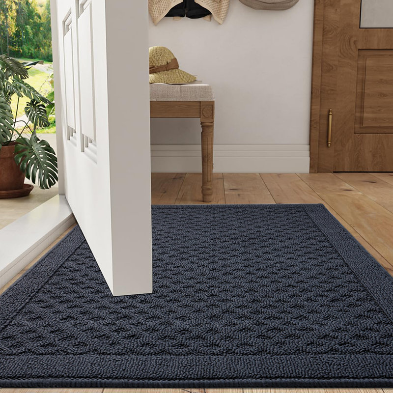 Tapis d'entrée antidérapant haut de gamme Premium, Gris foncé, L 35 po x L 59 po