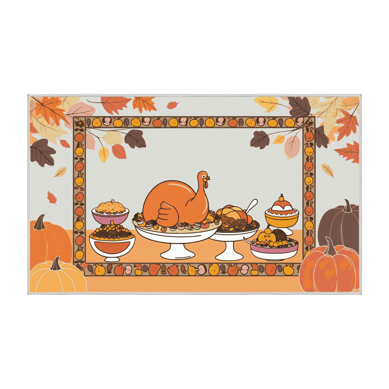 Tapis de Noël East Urban Home, Rectangle de 5 pi x 8 pi