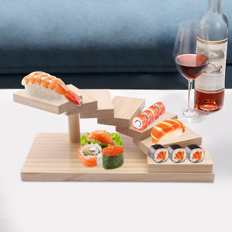 11.81" 7-Tier Staircase Sushi Rack Bakery Display Stand