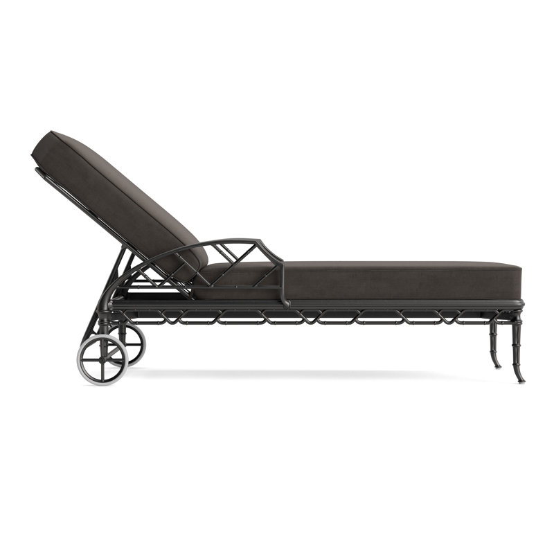 Calcutta Outdoor Chaise Lounge, Fusion Charcoal, Textured Pewter