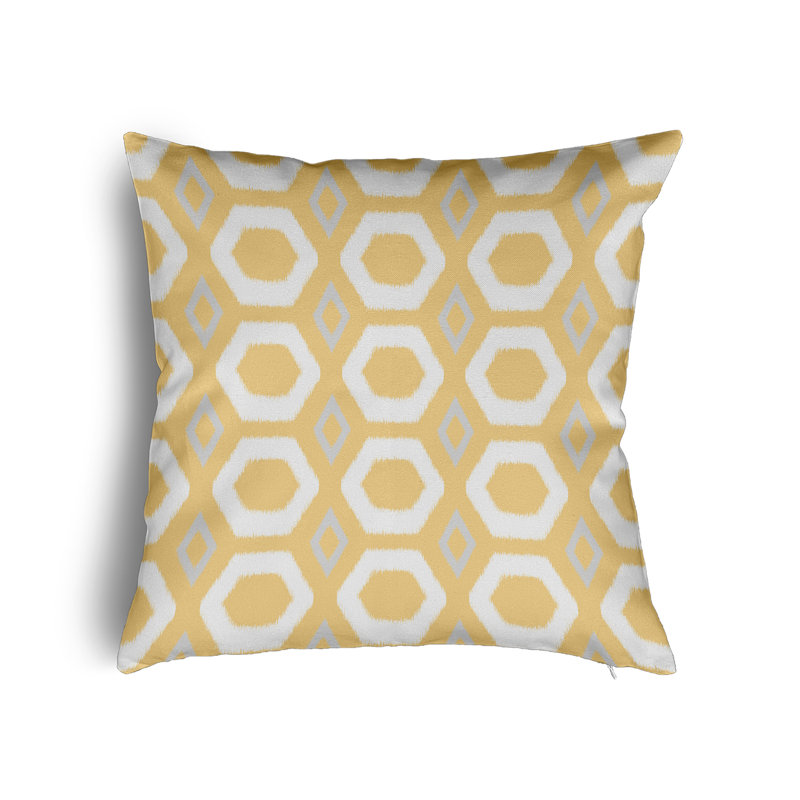Opechee Geometric Square Cushion, 50cm H x 50cm W x 13cm D, Green