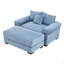 Canapé modulaire surdimensionné 54,3 po Cloud, accoudoirs extra épais en velours côtelé, repose-pieds-378401843