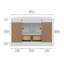 Ensemble de meuble-lavabo sur pied simple 48,5 avec plateau Emlyn-396899543