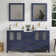 Mehara 60'' Double Bathroom Vanity with Engineered Marble Top with Mirror
