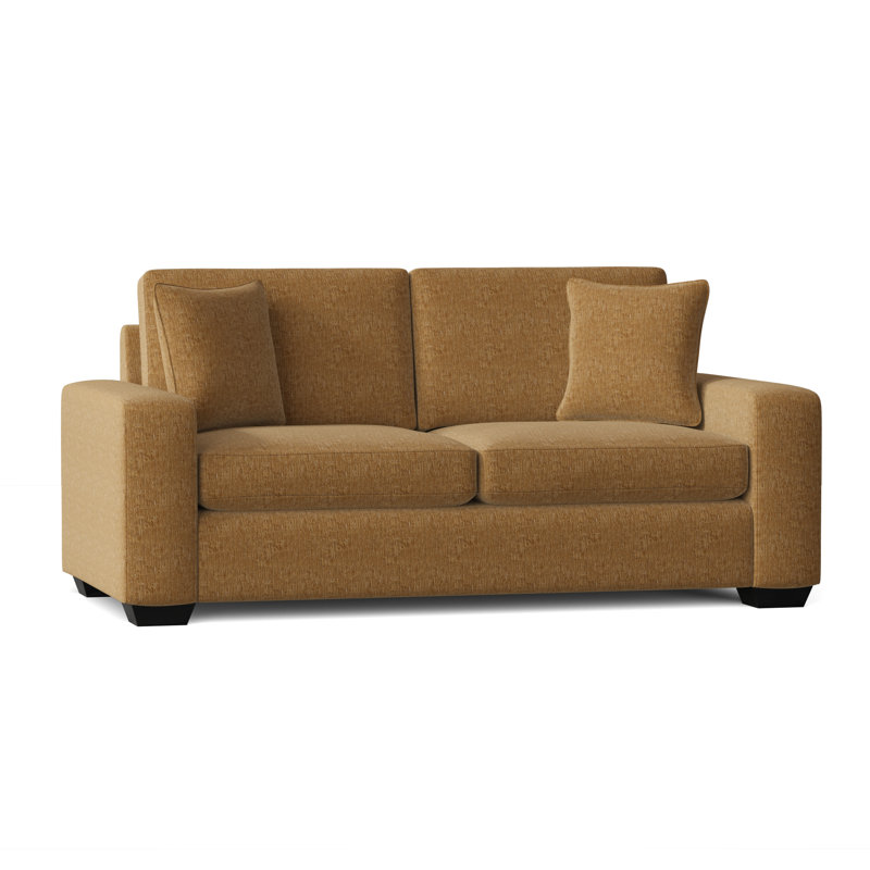 Anastase Upholstered 79'' Sofa, Espresso, Hill Sesame