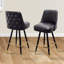 Tabouret de bar pivotant extérieur touffeté-117321616