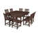 Traditional Garden 9-Piece Nautical Trestle Dining Set