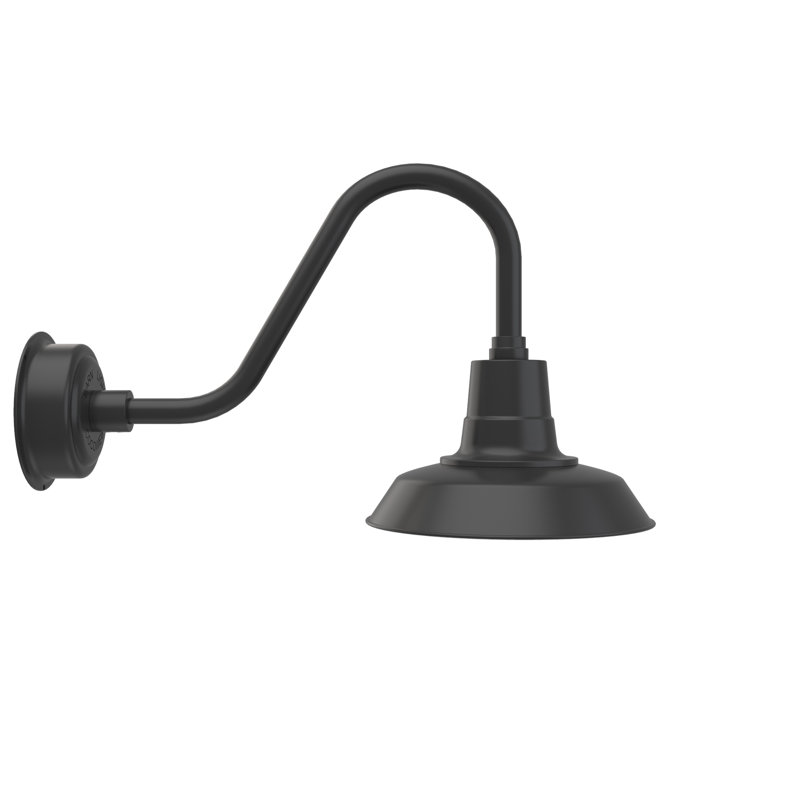 Luminaire de grange d’extérieur oldage, Noir mat, 19.025" H x 21" W x 12.25" D