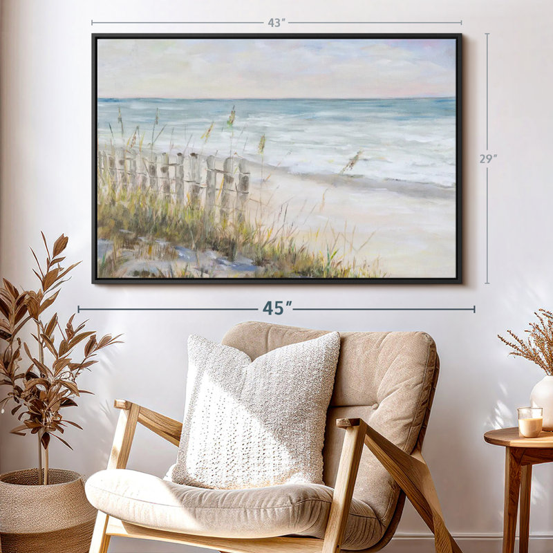 Plage «Mist Ocean View Canvas Print», H 29 po x l 43 po