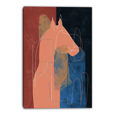 Warm Geometry Wrapped Canvas Wall Art