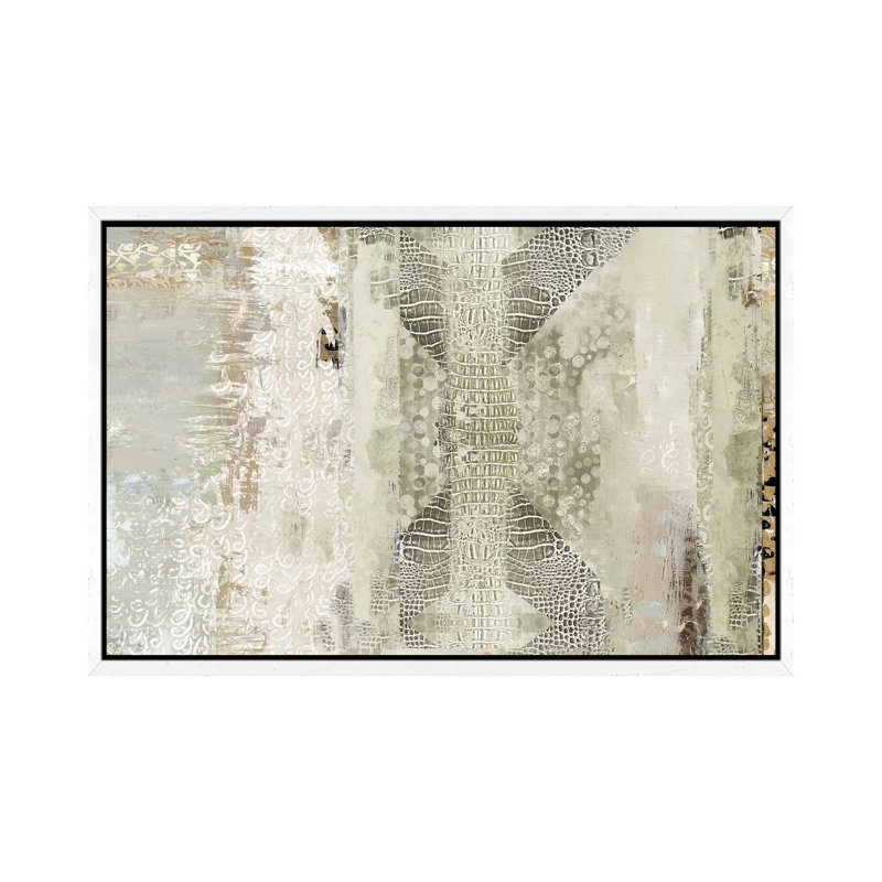 Intricate by Tom Reeves - Painting on Canvas, 45.72cm H x 66.04cm W x 3.81cm D, White Framed