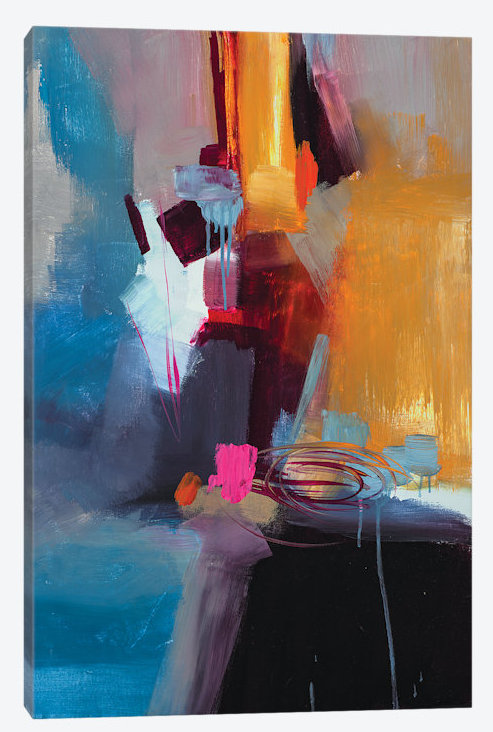 Estampe numérique sur toile Jazzy Abstract VII, Toile tendue, Pas de tapis, H 12 po x l 8 po x P 0,75 po