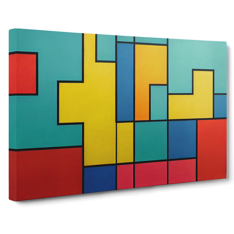 Cubism Art Abstract Vol.2 - Wrapped Canvas, 35cm H x 50cm W x 3cm D