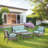  4 Pcs Patio Conversation Sets with Cushions