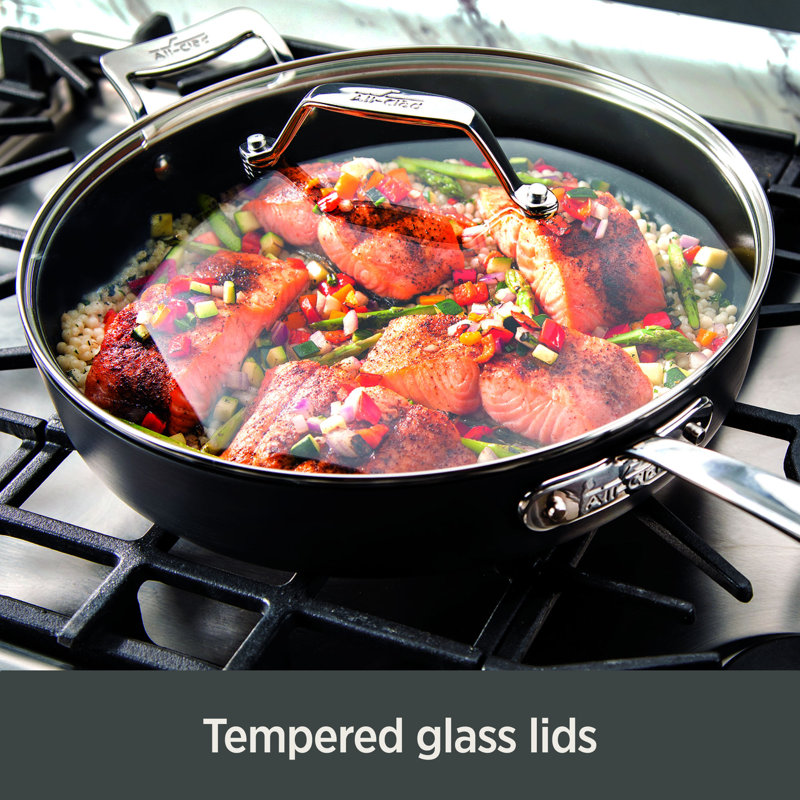 All-Clad Essentials 10 Piece Hard-Anodized Aluminum Non Stick Cookware Set