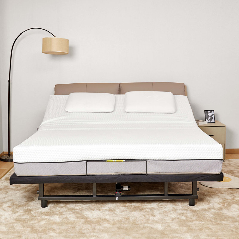 Adjustable Bed Base Frame Head and Foot Incline Quiet Motor Zero Gravity, Queen
