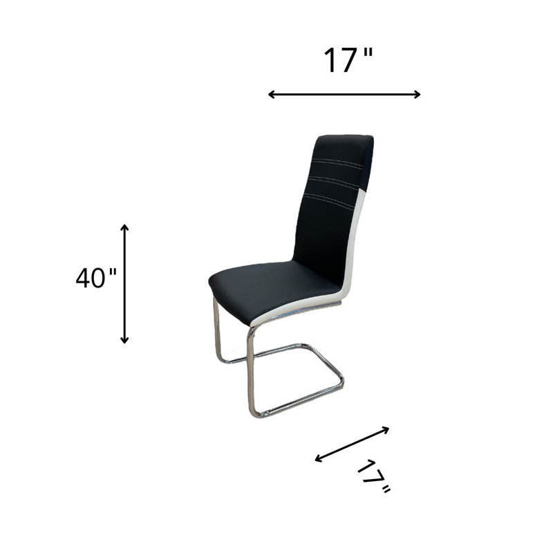 Chaise d'appoint en métal Leonce (ensemble de 6), Noir