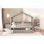 Lit en bois avec lit gigogne simple-508615557