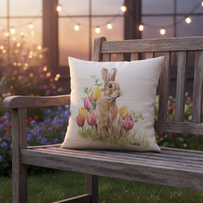 Coussin manuel à tissage manuel Bun Wood Climaweave, 18 po x 18 po