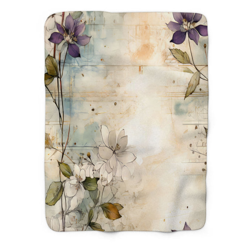 Dried Memories - Couverture sherpa de qualité supérieure 1 pièce, Grand lit