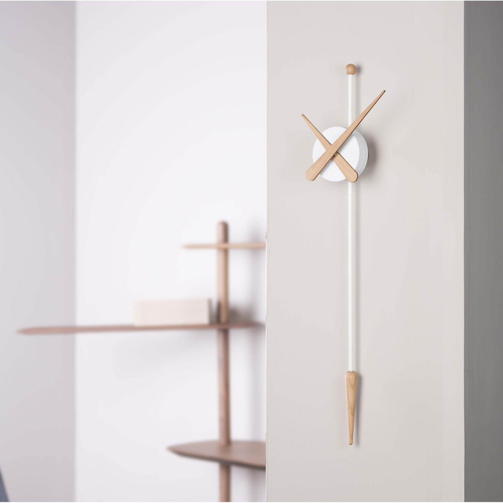 11" Wall Clock, White Oak