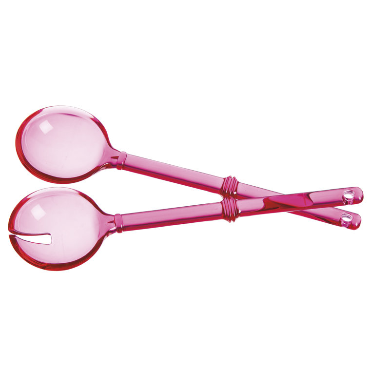 Piece Plastic Wood Stainless Steel Specialty Spoon, Pink