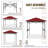8 Ft. W x 5 Ft. D Powder Coated Steel Gazebo-97565942