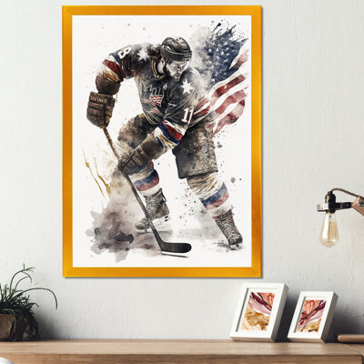 " Usa Hockey Player In Action II "