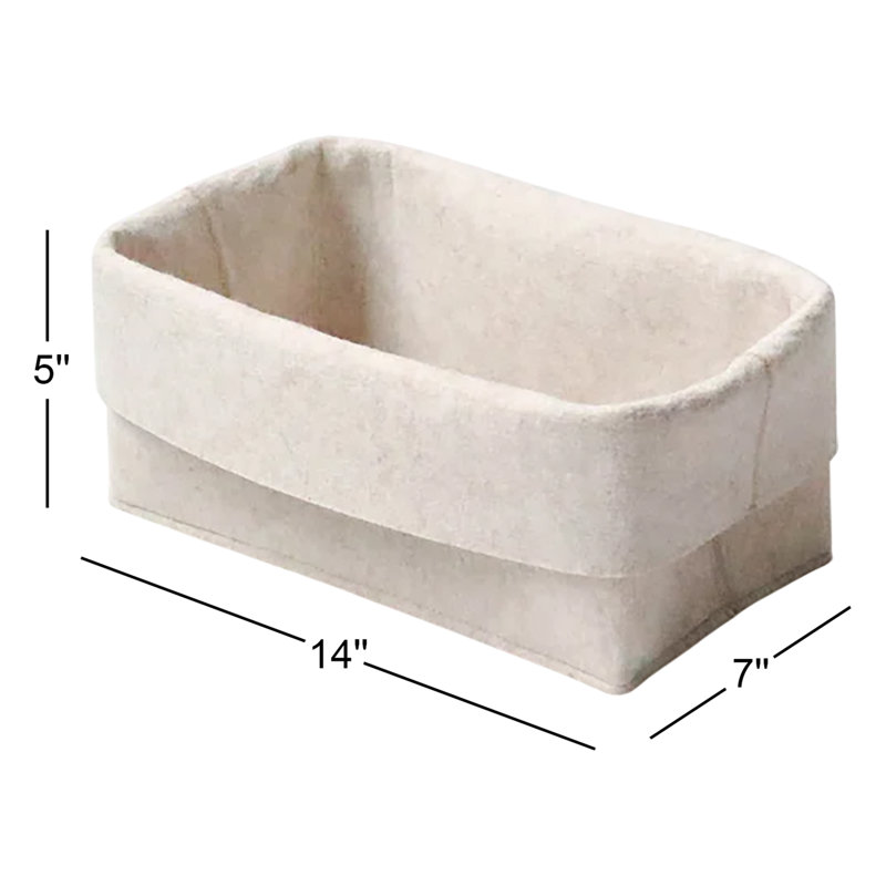 Flex Felt Storage Bin - Small, Beige