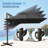 Gaudenz 10x13 Ft Rectangle Cantilever Umbrella without Weighted Base-657554776